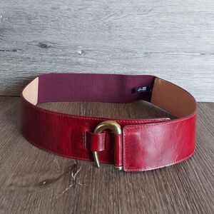 Brave Red Leather Belt Large